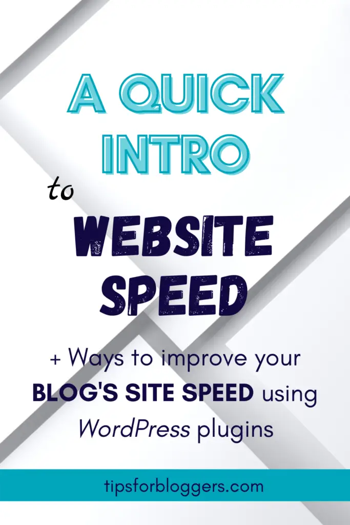 The text: "A quick intro to website speed" on a white background