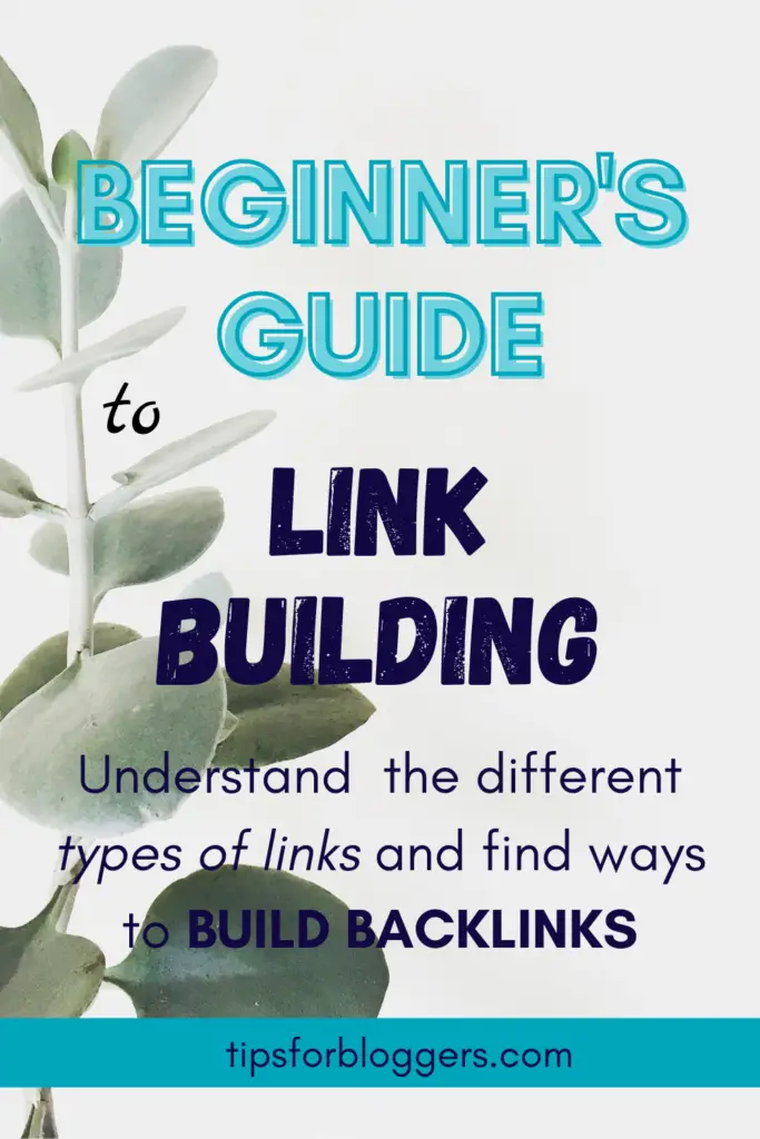 The text: "Beginner's guide to link building" on a white background
